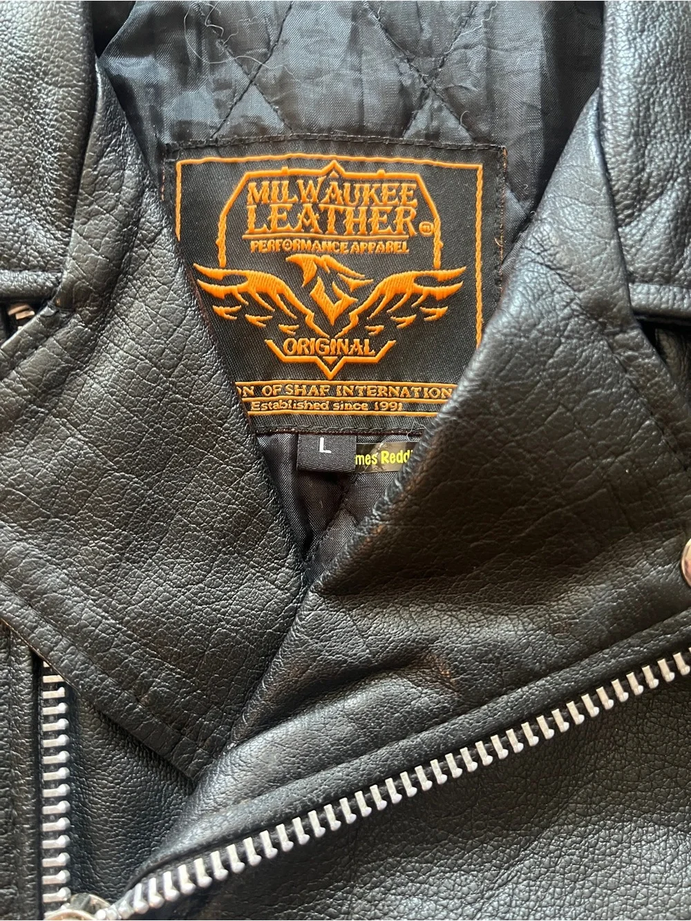 MILWAUKEE LEATHER Performance Apparel Original Black Leather Biker Jacket